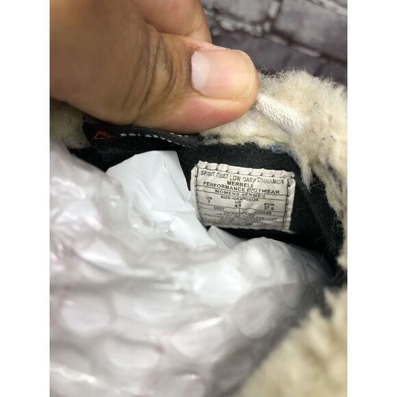 Merrell Spirit Tibet Low Espresso Dark Cinnamon Fur Booties Shoes Women Sz 7M US - Picture 9 of 16